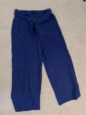 High-Rise Wide Leg Trousers in Royal Blue